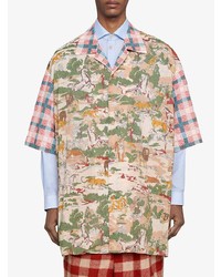 Gucci Oversize Printed Cotton Bowling Shirt
