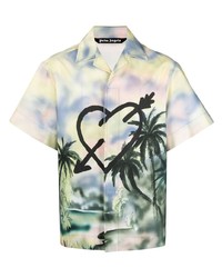 Palm Angels Paradise Heart Bowling Shirt