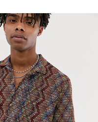 Heart & Dagger Revere Shirt In Multi Colour Lace Fabric
