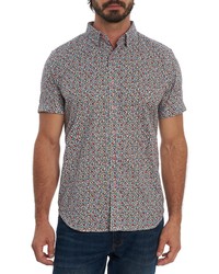 Robert Graham Ruffin Kaleidoscope Print Short Sleeve Button Up Shirt