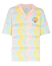 Casablanca Shell Wave Crochet Short Sleeve Shirt