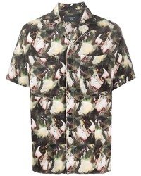 Represent Short Sleeve Camouflage Print Shirt