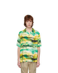 Davi Paris Yellow And Green Quai Short Sleeve Shirt