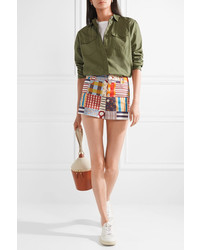 LHD Pearl Beach Patchwork Stretch Cotton Shorts