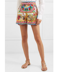 Dolce & Gabbana Printed Cotton Poplin Shorts