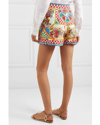 Dolce & Gabbana Printed Cotton Poplin Shorts
