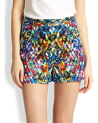 Milly Tropical Print Shorts