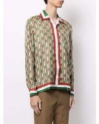 Casablanca Columns Print Silk Shirt