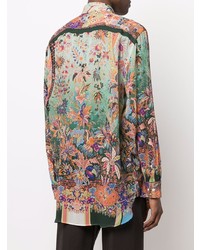 Etro Floral Paisley Print Silk Shirt