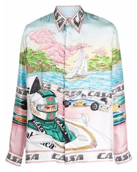 Casablanca Graphic Print Long Sleeve Shirt