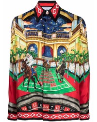 Casablanca Graphic Print Silk Shirt