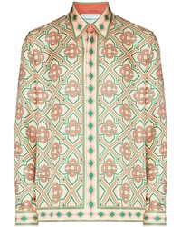 Casablanca Monogram Print Buttoned Shirt