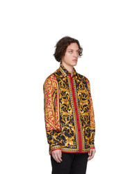Versace Multicolor Silk Barocco Shirt