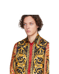 Versace Multicolor Silk Barocco Shirt