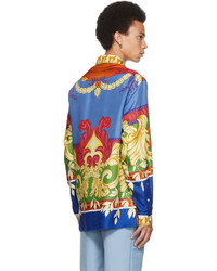 Versace Multicolor Silk Medusa Renaissance Shirt