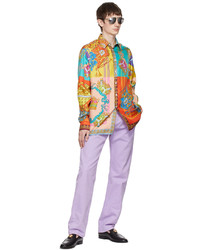 Versace Multicolor Silk Shirt