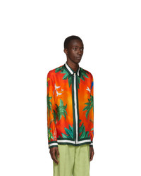 Casablanca Multicolor Silk Tennis Club Shirt