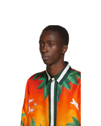 Casablanca Multicolor Silk Tennis Club Shirt