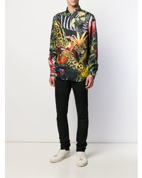 Roberto Cavalli Printed Satin Shirt