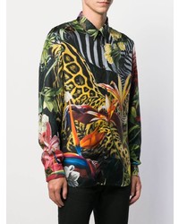 Roberto Cavalli Printed Satin Shirt