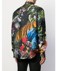 Roberto Cavalli Printed Satin Shirt