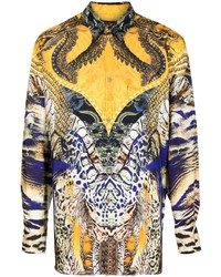 Camilla Reptile Print Silk Shirt