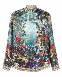 Camilla Silk Botanical Print Shirt