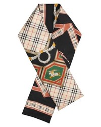 Burberry Archive Print Mulberry Silk Scarf