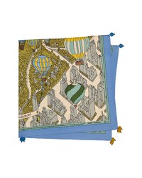 Tory Burch Balloons In The Sky Silk Square Scarf In Blue Marina At Nordstrom