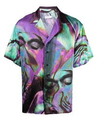 Ih Nom Uh Nit Abstract Print Silk Blend Shirt