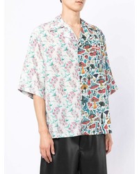 Charles Jeffrey Loverboy Mix Print Hawaiian Silk Shirt