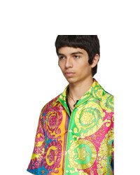 Versace Multicolor Barocco Print Shirt