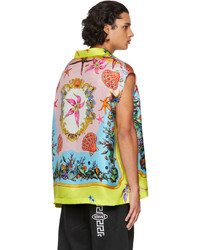 Versace Multicolor Silk Trsor De La Mer Sleeveless Shirt