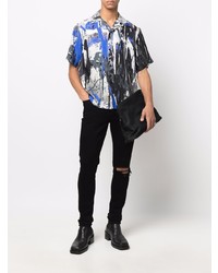 Amiri Paint Splatter Bowling Shirt