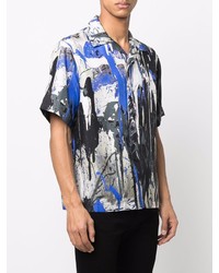 Amiri Paint Splatter Bowling Shirt