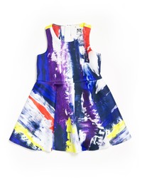 Milly Minis Graffiti Print Flounce Dress
