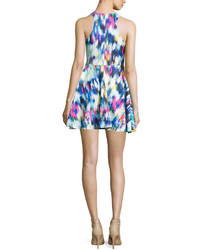 Townsen Waterfall Print Scuba Fit And Flare Dress
