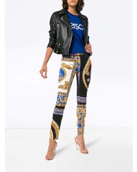 Versace High Waisted The Lovers Print Jeans Unavailable