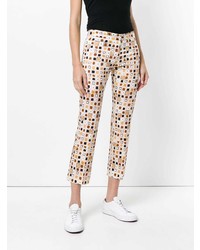 Meme Cropped Printed Trousers