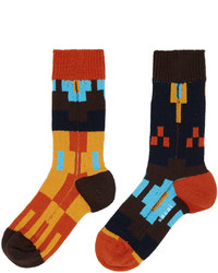 Sacai Orange Nordic Socks