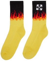 Off-White Yellow Arrow Socks