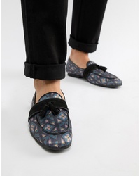 ASOS DESIGN Loafers In Geo Print With Tassel