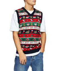 Topman Best Day Ever Holiday Sweater Vest
