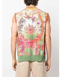 Etro Floral Print Silk Vest