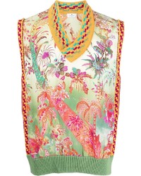 Etro Floral Print Silk Vest