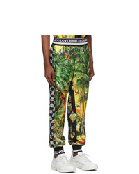 Dolce and Gabbana Multicolor Mix Hawaii Logo Lounge Pants