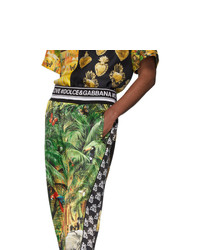 Dolce and Gabbana Multicolor Mix Hawaii Logo Lounge Pants