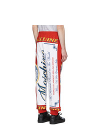 Moschino Red And White Budweiser Edition Logo Lounge Pants