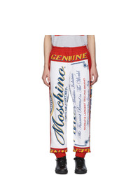 Moschino Red And White Budweiser Edition Logo Lounge Pants