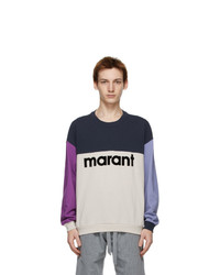 Isabel Marant Purple And Off White Aftone Sweatshirt